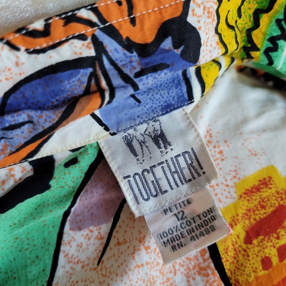 VTG 80s Together! Southwestern Print Midi Dress - Picture 16 of 16